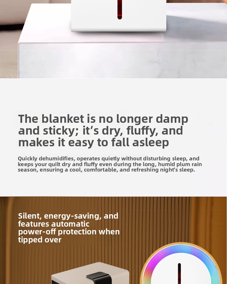 Compact Semiconductor Dehumidifier with Remote Control and Large Tank