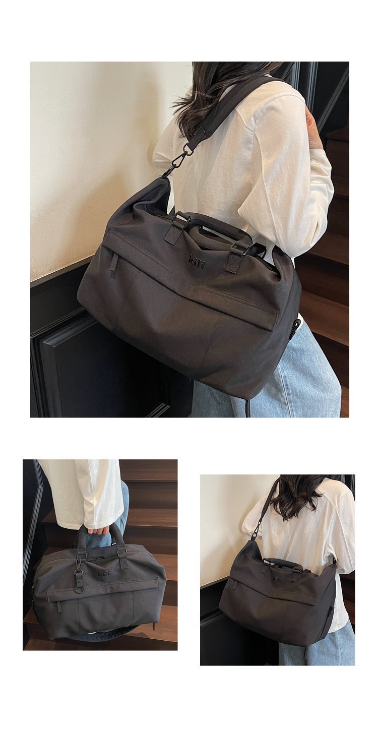 Unisex Canvas Travel Duffel Bag Large Capacity Dry Wet Separation Gym Handbag