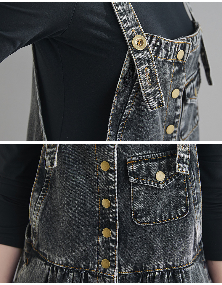 2026 Slimming Denim Suspender Skirt
