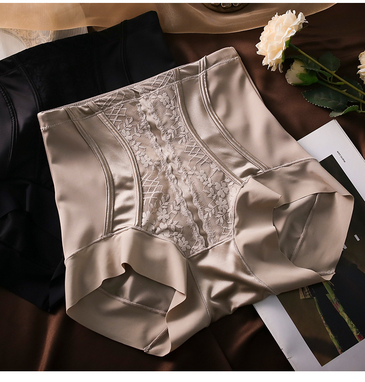 Women's high-waisted shaping lace underwear