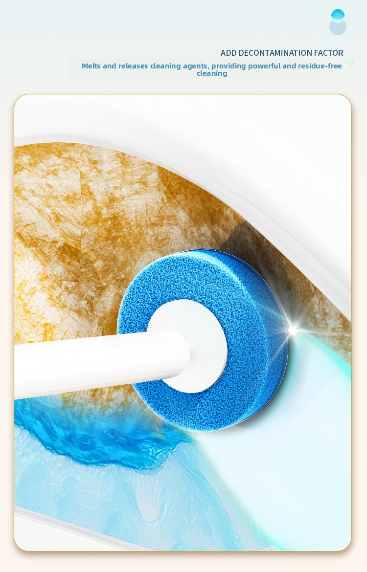 Disposable Toilet Brush Set with Wall-Mounted Holder and Refill Heads