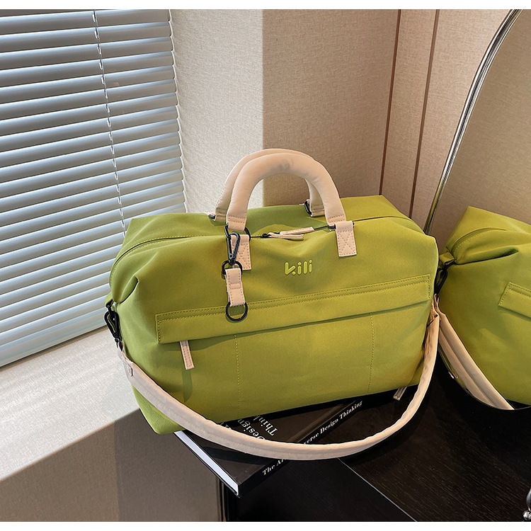 Unisex Canvas Travel Duffel Bag Large Capacity Dry Wet Separation Gym Handbag