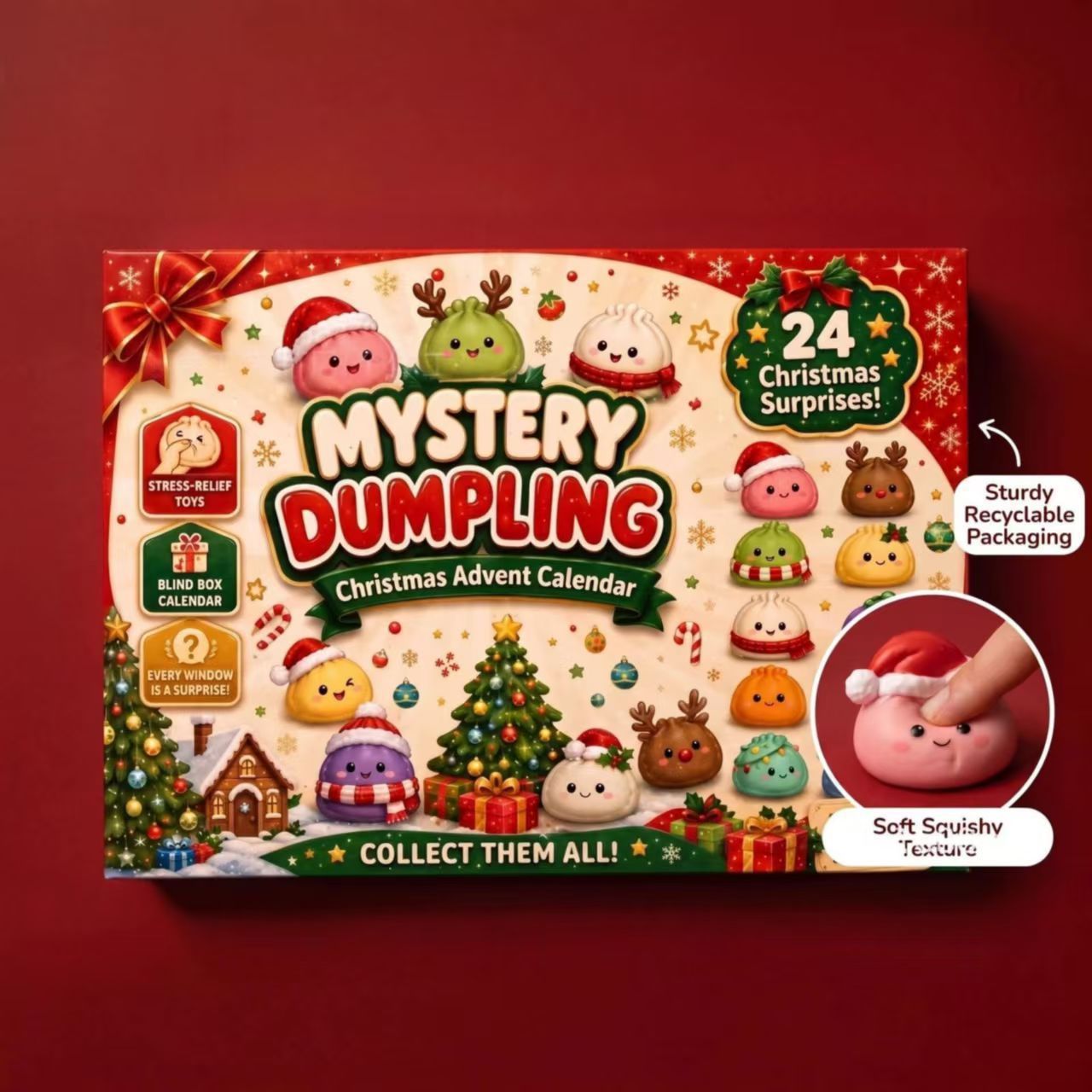 Christmas surprise bun countdown calendar blind box