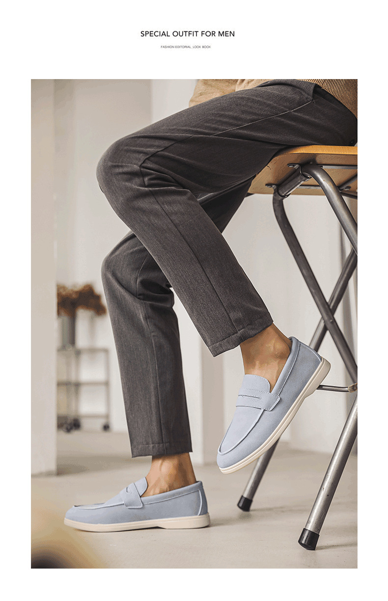 Men's Lightweight Suede Slip-On Casual Loafers