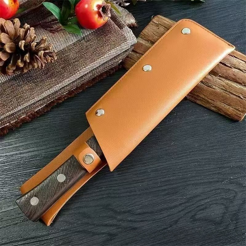 Forged Heavy-Duty Bone Chopper Knife with Carbon Steel Blade