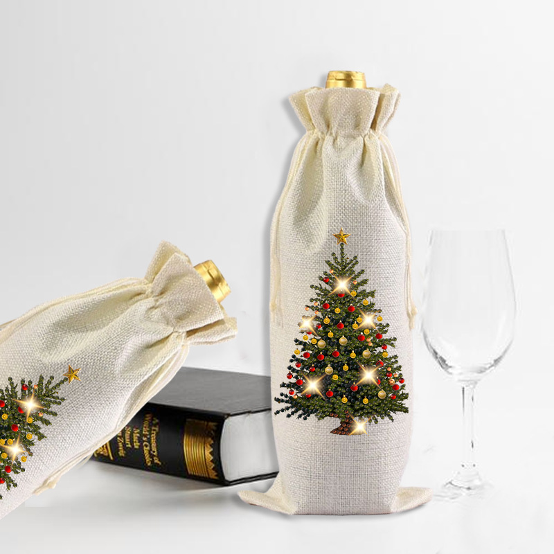 DIY Diamond Painting Wine Bag Handmade Craft Kit for Holiday Gifts and Home Decor