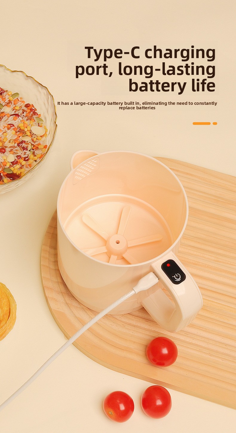 Small Multifunctional Rechargeable Egg Beater Mixer and Rice Washer