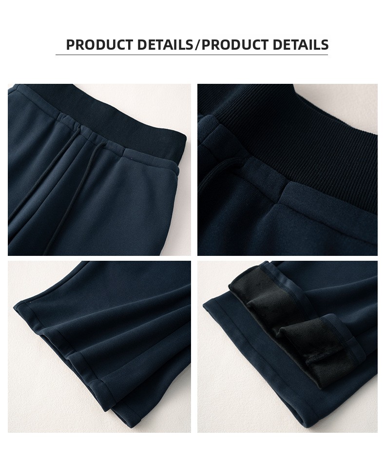 Women's Fleece-Lined High-Waisted Straight-Leg Casual Sweatpants