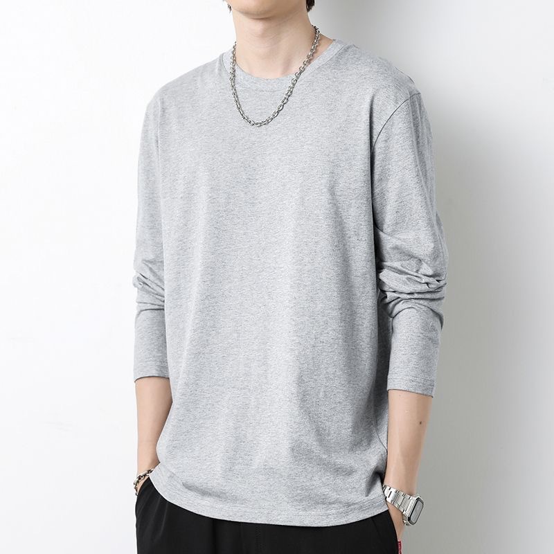 Round-neck long-sleeved T-shirt for men