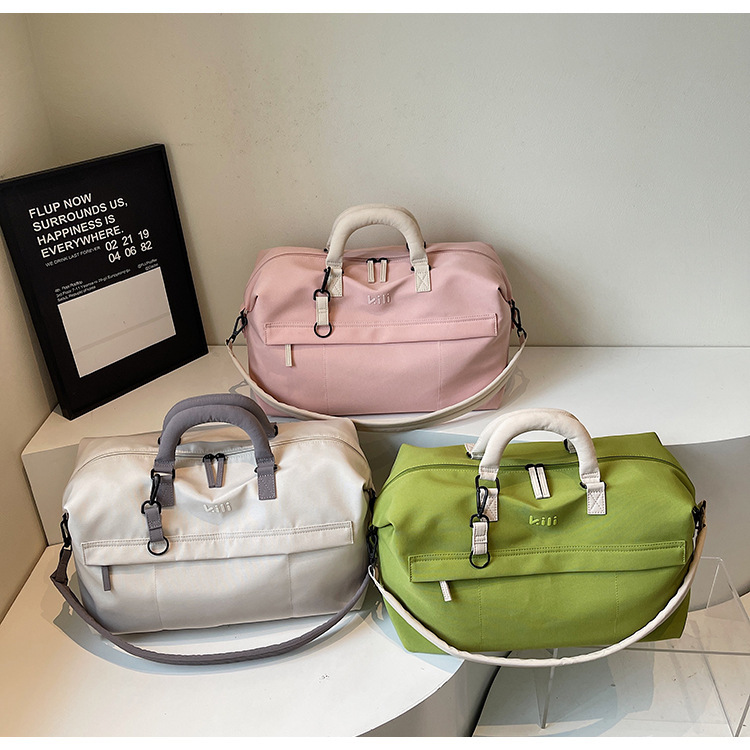 Unisex Canvas Travel Duffel Bag Large Capacity Dry Wet Separation Gym Handbag