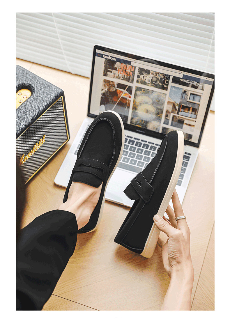 Men's Lightweight Suede Slip-On Casual Loafers