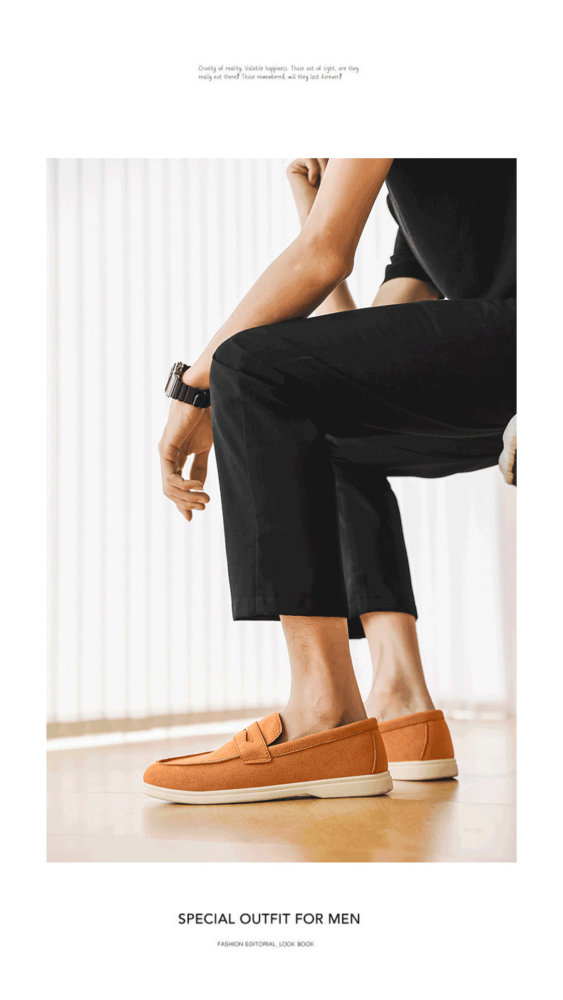 Men's Lightweight Suede Slip-On Casual Loafers