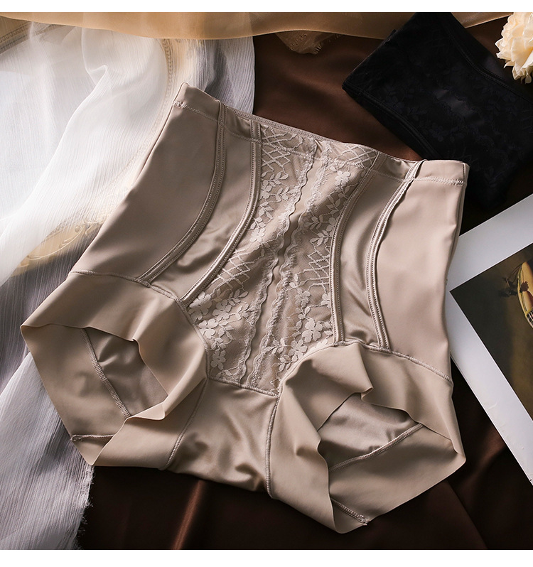 Women's high-waisted shaping lace underwear