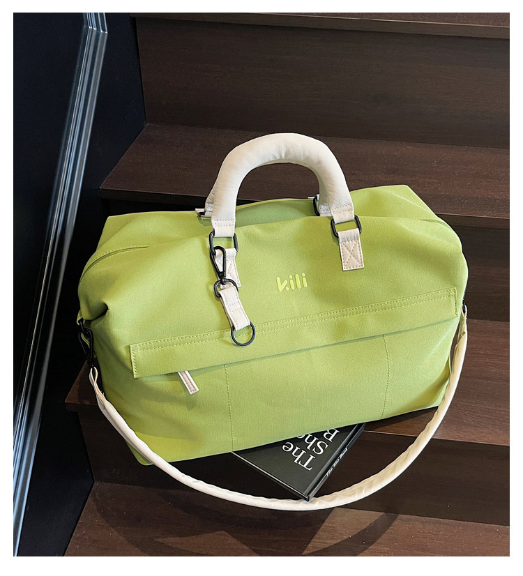 Unisex Canvas Travel Duffel Bag Large Capacity Dry Wet Separation Gym Handbag
