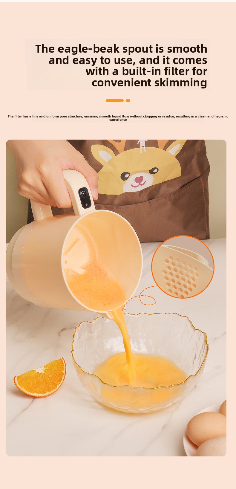 Small Multifunctional Rechargeable Egg Beater Mixer and Rice Washer