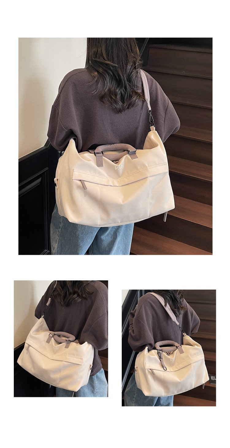 Unisex Canvas Travel Duffel Bag Large Capacity Dry Wet Separation Gym Handbag