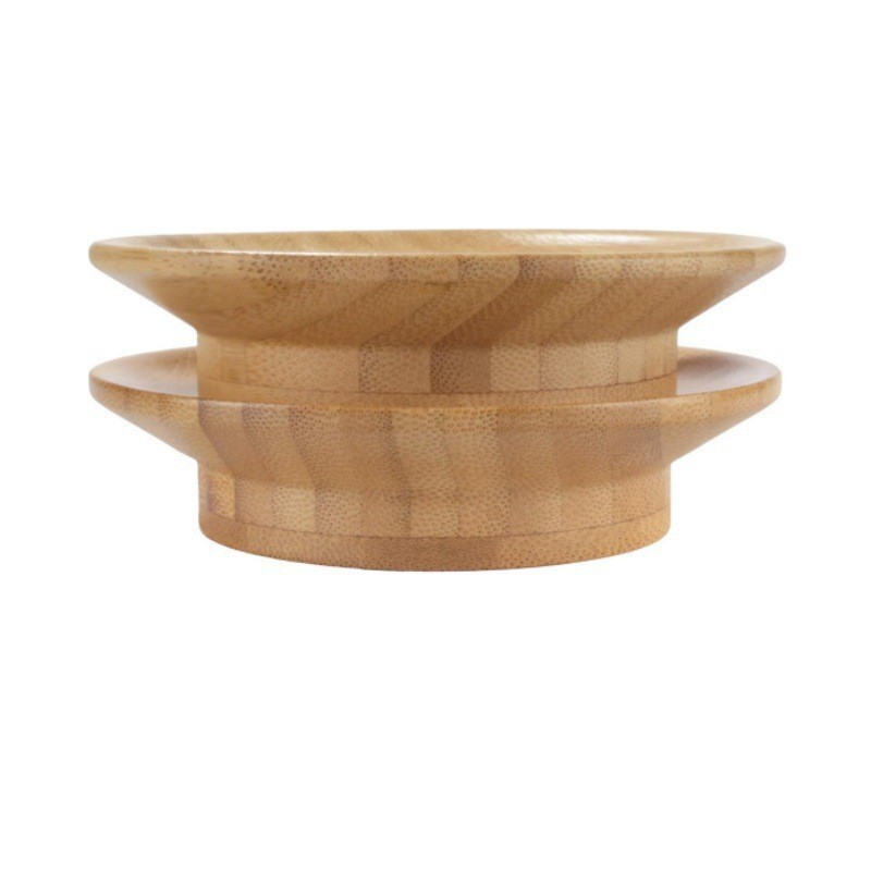 Bamboo wood red wine cup cover dual-purpose bamboo cup cushion table cover