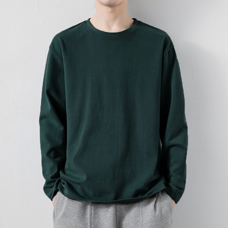 Round-neck long-sleeved T-shirt for men