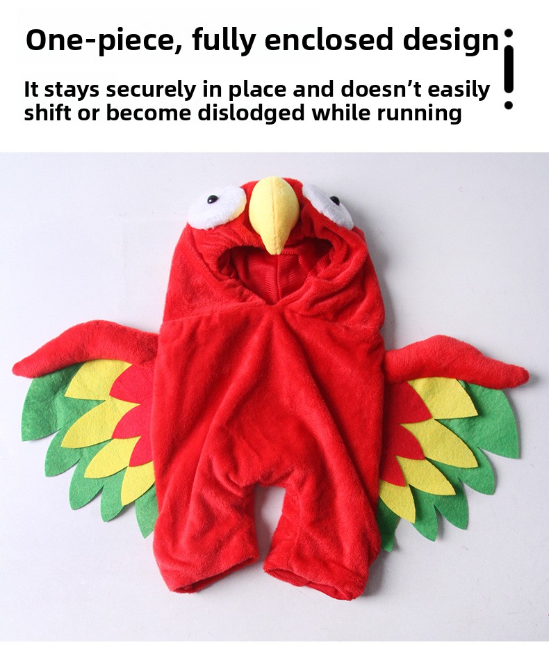 Pet Turkey Costume Vibrant Wings Hooded Transformation Outfit Cat Dog
