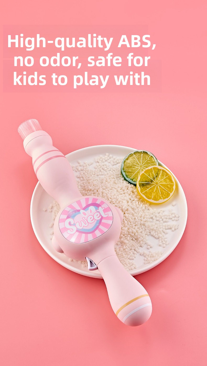 Rechargeable Smoke Bubble Gun Toy with Light Effects for Kids