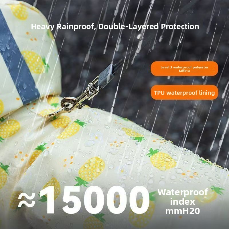 Dog fruit four-legged raincoat can be pulled four-legged waterproof