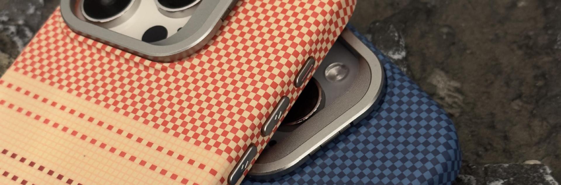 Kevlar Carbon Fiber Magnetic Case with Lens Holder for iPhone 13 14 15 16 Series Shockproof