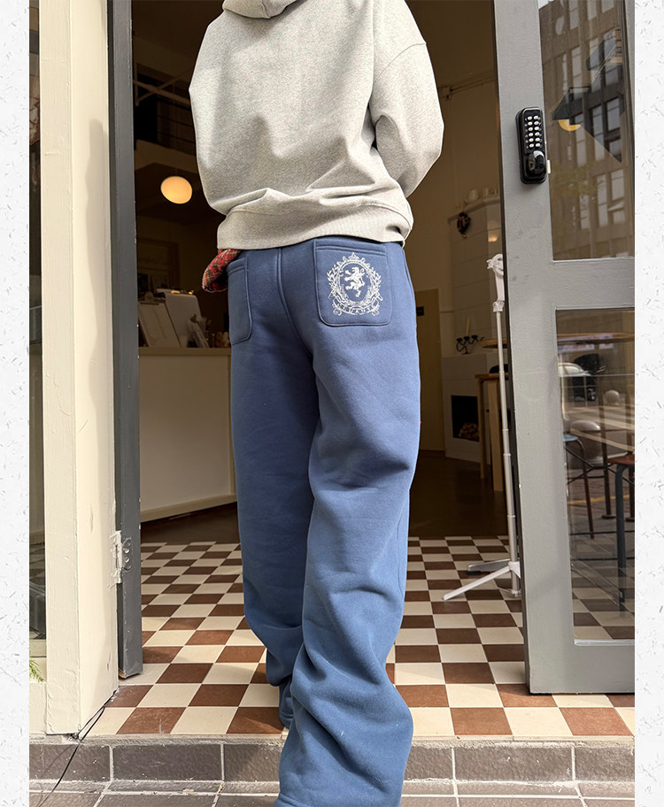 Unisex Printed Fleece Cuffed Sweatpants