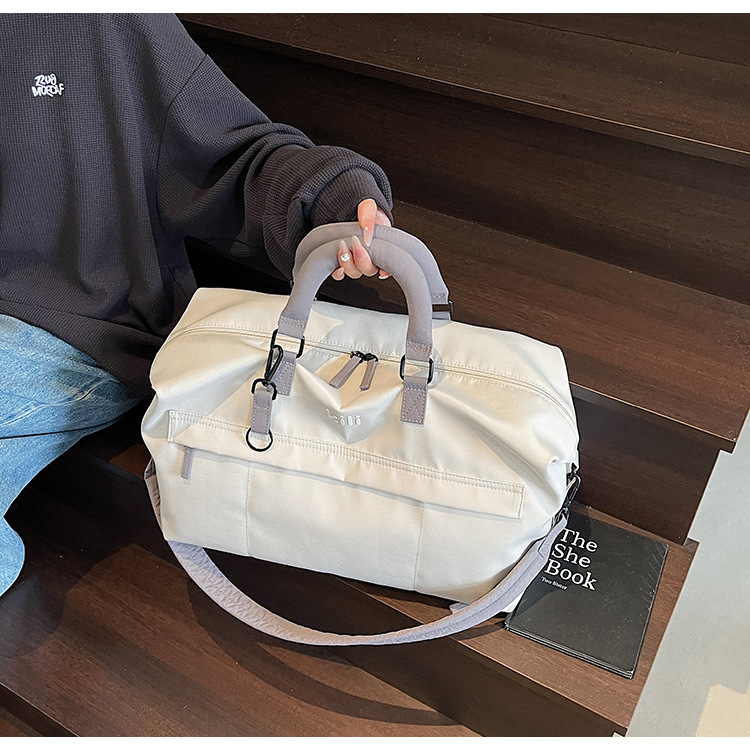 Unisex Canvas Travel Duffel Bag Large Capacity Dry Wet Separation Gym Handbag