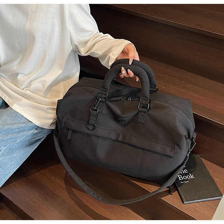 Unisex Canvas Travel Duffel Bag Large Capacity Dry Wet Separation Gym Handbag