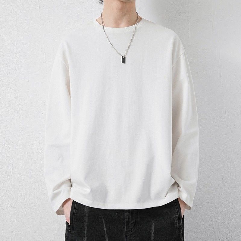 Round-neck long-sleeved T-shirt for men
