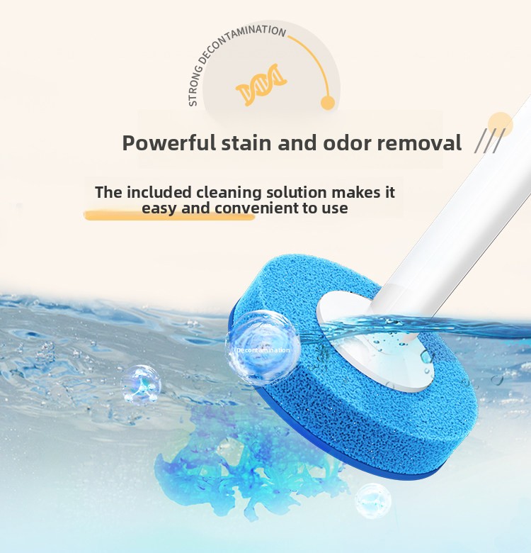 Disposable Toilet Brush Set with Wall-Mounted Holder and Refill Heads