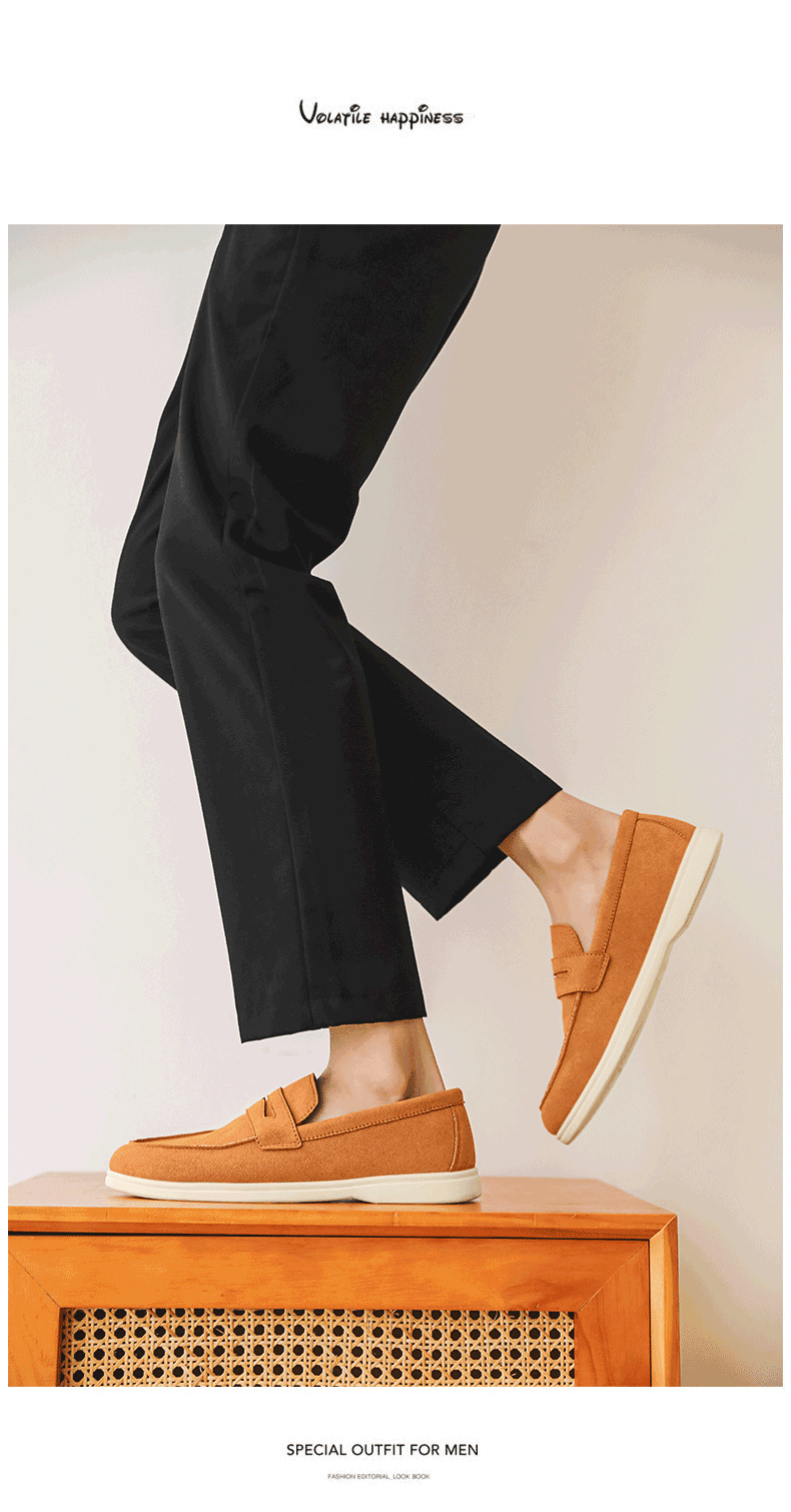 Men's Lightweight Suede Slip-On Casual Loafers