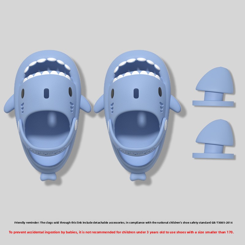 Children Cartoon Shark EVA Slippers