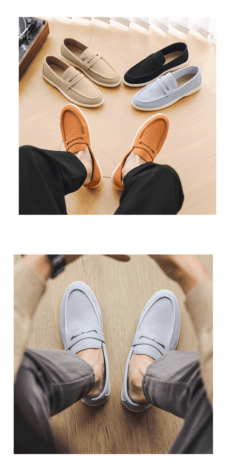 Men's Lightweight Suede Slip-On Casual Loafers
