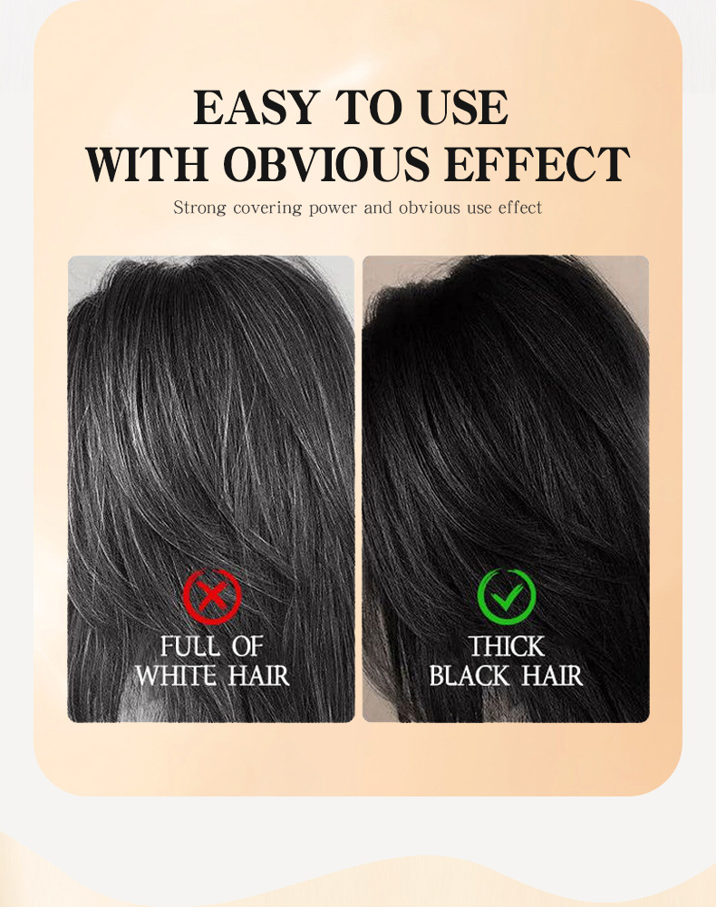 Natural Gray Hair Coverage Quick Color Touch-Up Stick Water-Resistant Hair Dye Pen