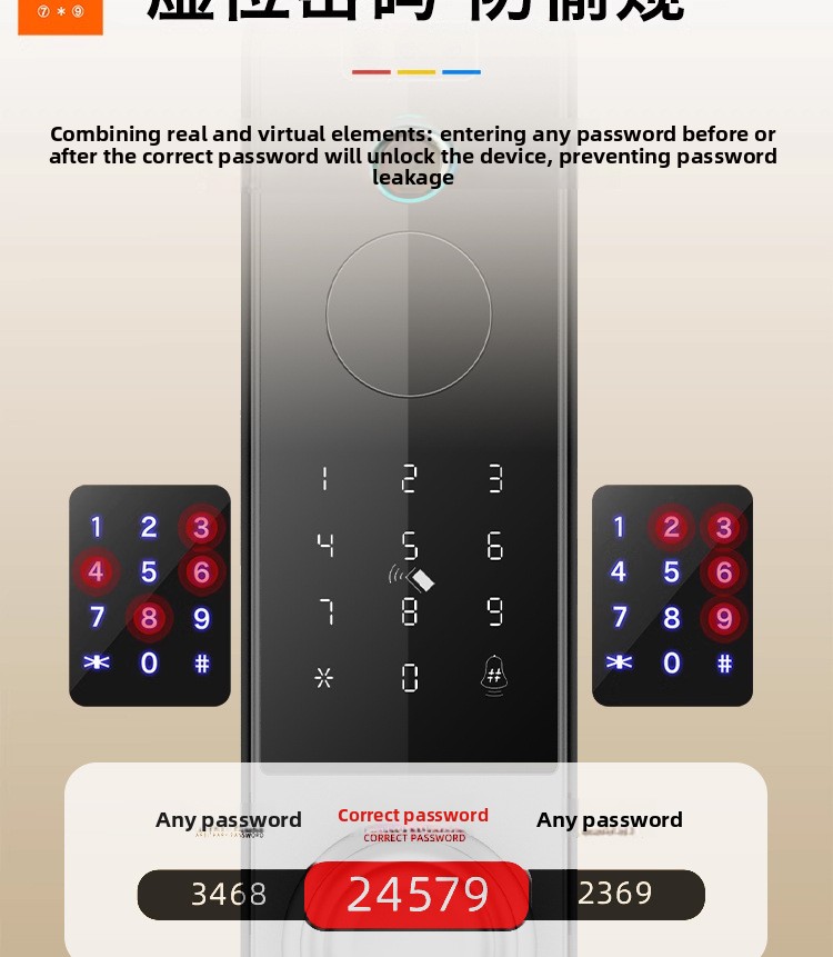 Serrure connectée H32 pour porte intérieure, avec accès par empreinte digitale et code — QIUOLA | qiuola.com
