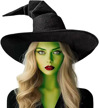 Velvet Witch Hat with Decorations for Halloween Party Costume Accessory