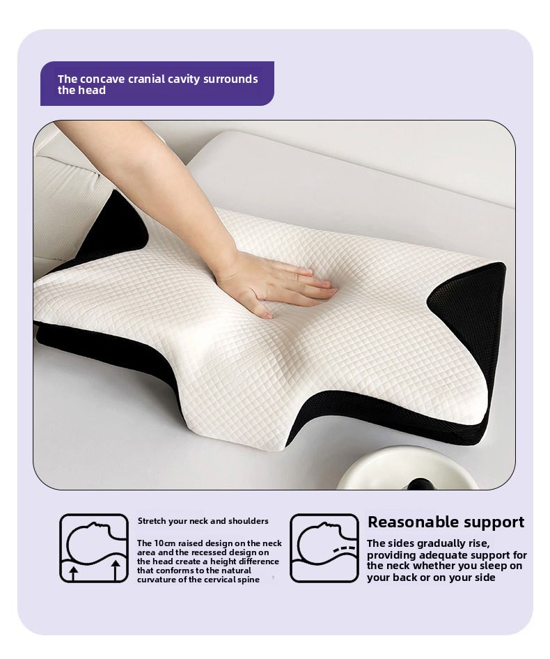 Neck pillow memory foam pillowcase butterfly removable pillowcase