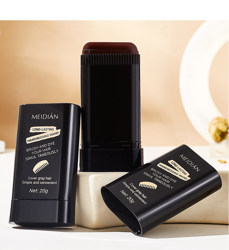 Natural Gray Hair Coverage Quick Color Touch-Up Stick Water-Resistant Hair Dye Pen