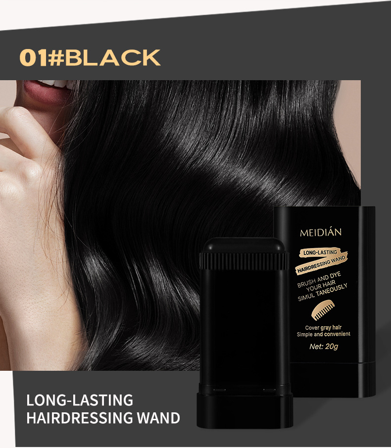 Natural Gray Hair Coverage Quick Color Touch-Up Stick Water-Resistant Hair Dye Pen