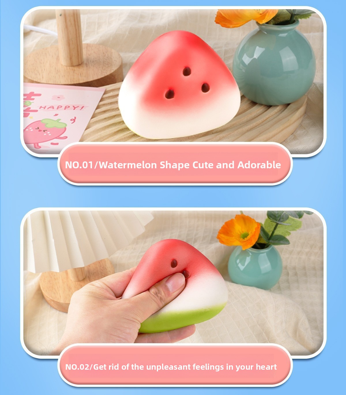 Ice-Skin Watermelon Slow-Rebound Squishy Toy — QIUOLA | qiuola.com