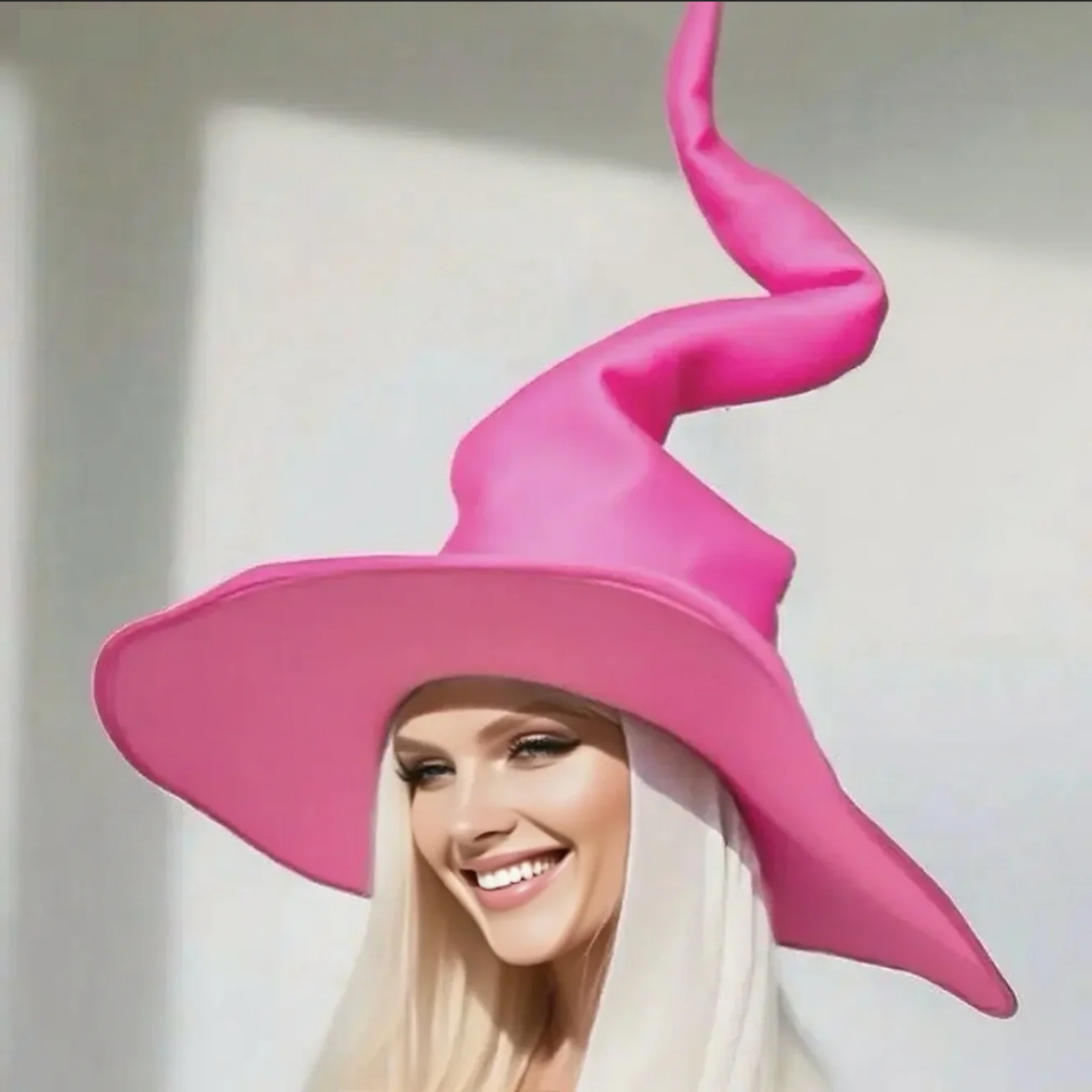 Velvet Witch Hat with Decorations for Halloween Party Costume Accessory