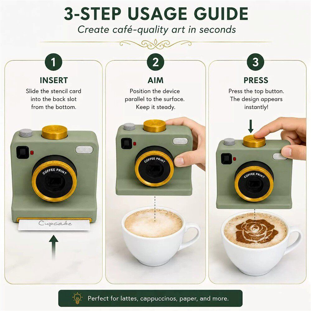 Retro coffee printing machine