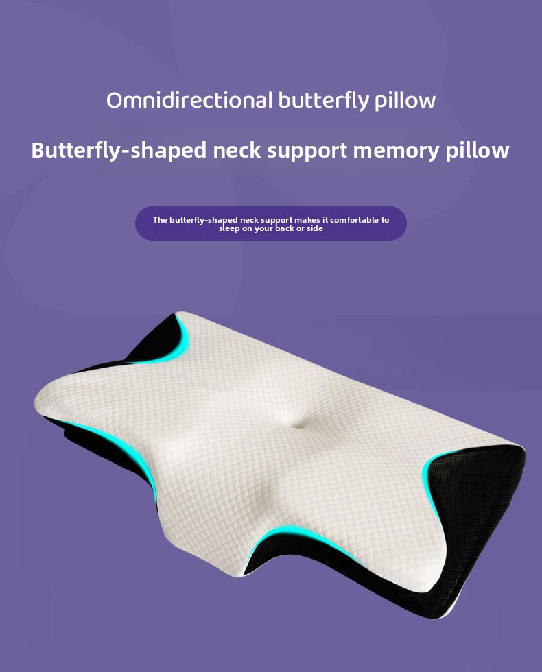 Neck pillow memory foam pillowcase butterfly removable pillowcase