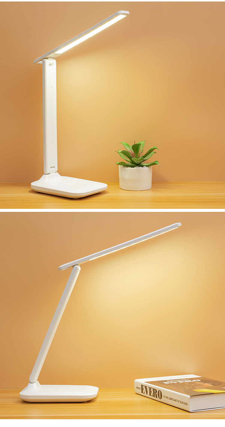 Foldable desk lamp with LED lighting