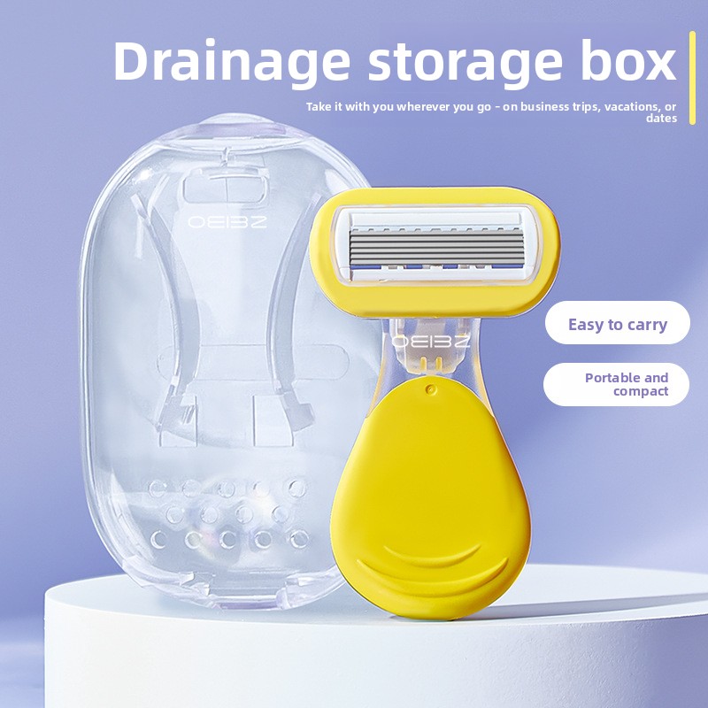 Rasoir manuel à 6 lames pour femme avec tête à savon — QIUOLA | qiuola.com