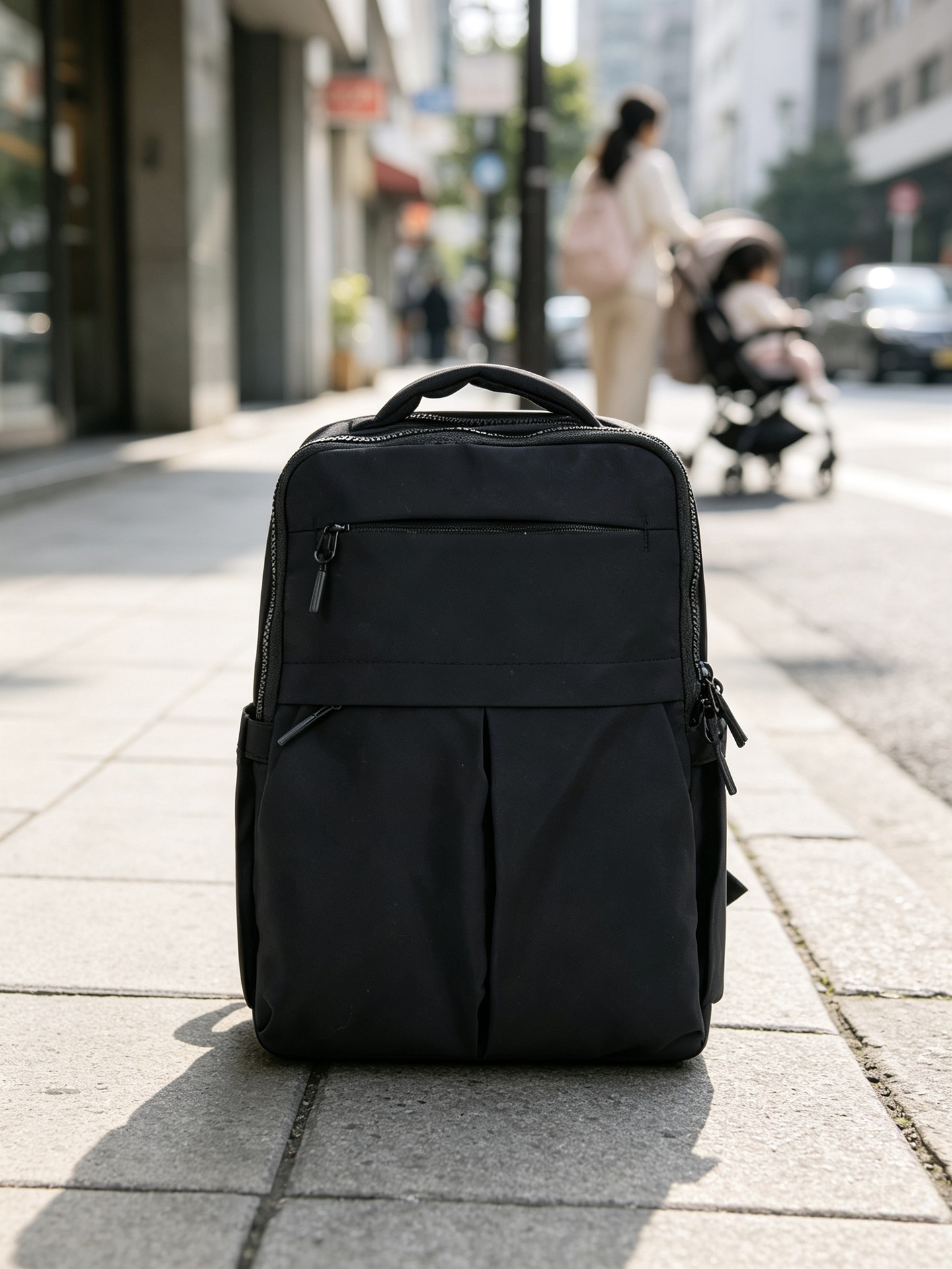 Lightweight Multi-Compartment Nylon Travel Backpack with Shockproof Laptop Sleeve