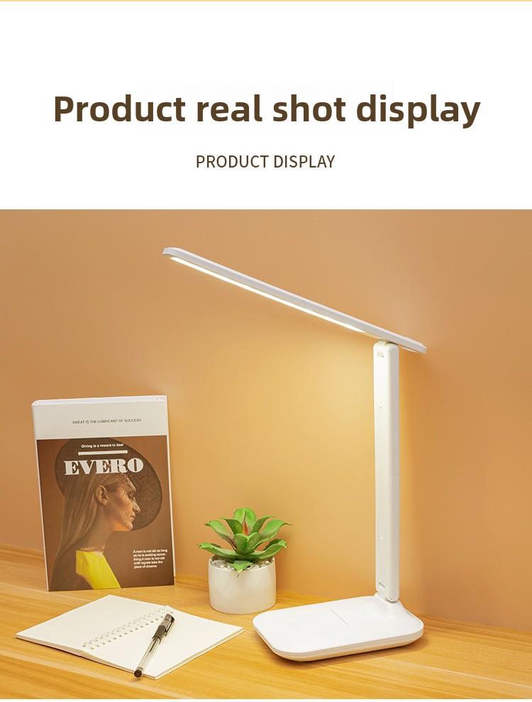 Foldable desk lamp with LED lighting