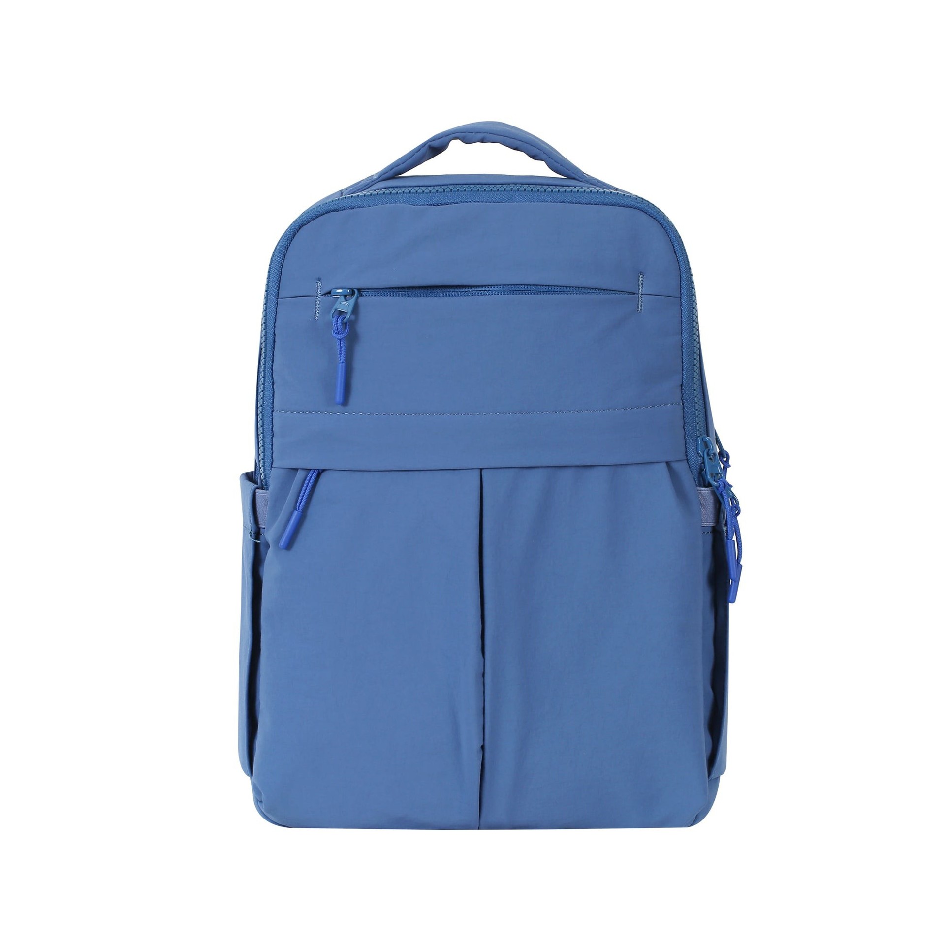 Lightweight Multi-Compartment Nylon Travel Backpack with Shockproof Laptop Sleeve
