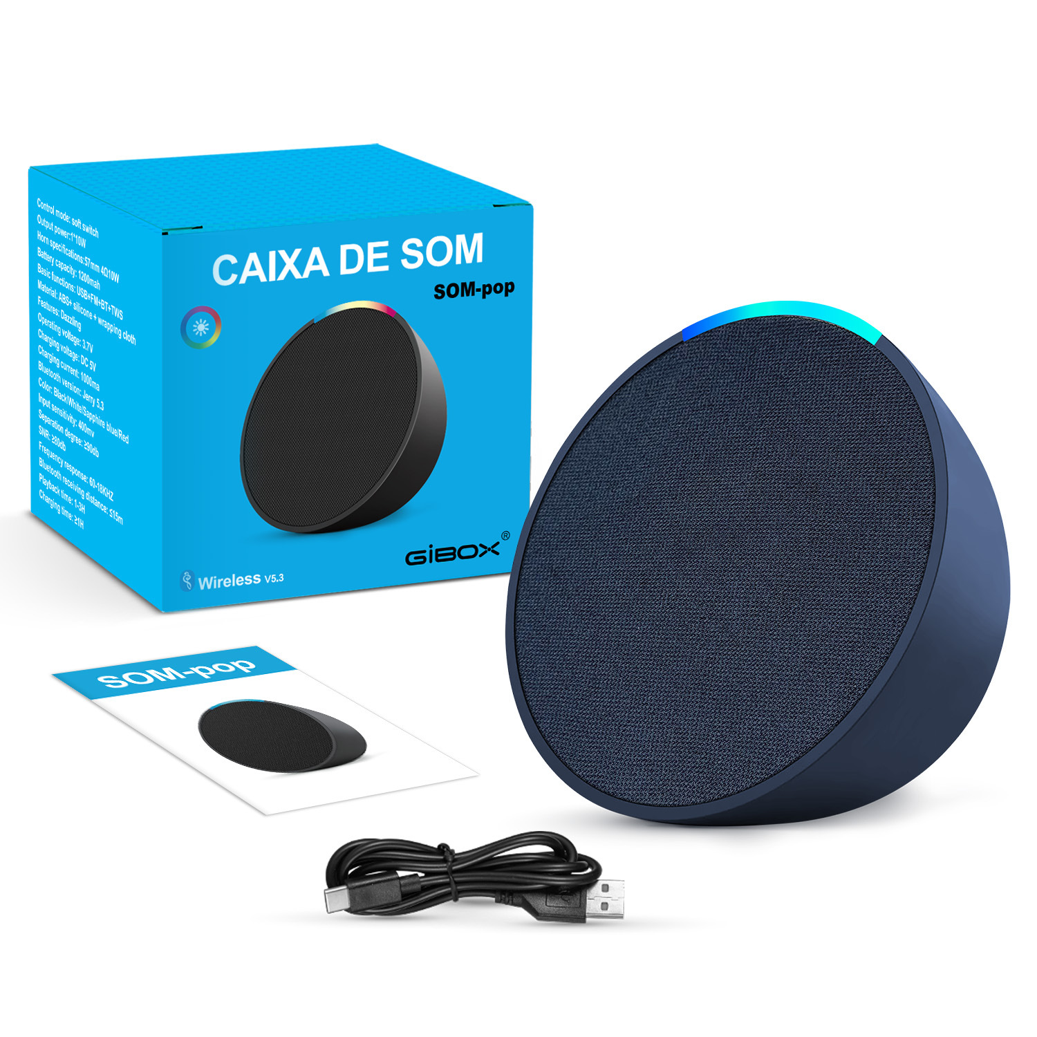 Portable Bluetooth 5.3 Speaker with RGB Lights – 10W — QIUOLA | qiuola.com